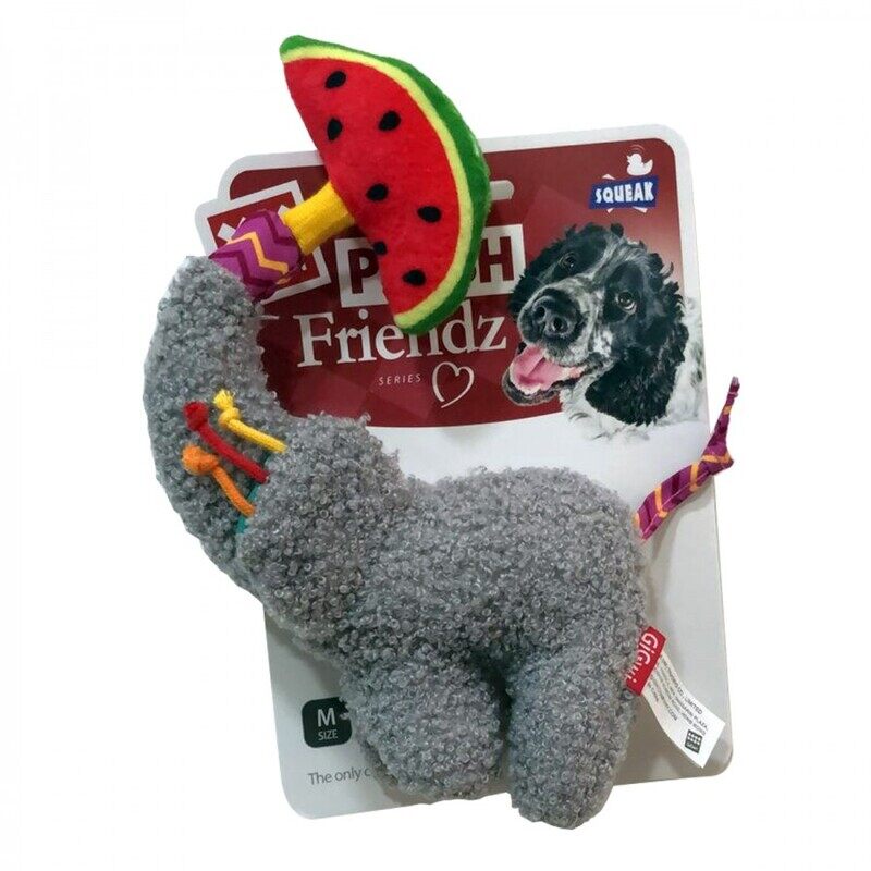 

GiGwi Dog Toy Plush Friendz with Squeaker & Crinkle - Elephant - S/M