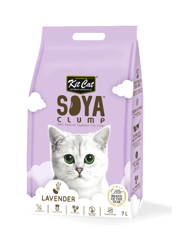 Kitcat Soya Clumping Cat Litter, 7Liter, Lavender