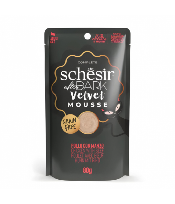 

Schesir After Dark Cat Mousse - Chicken With Beef - Pouch - BOX - 12*80g