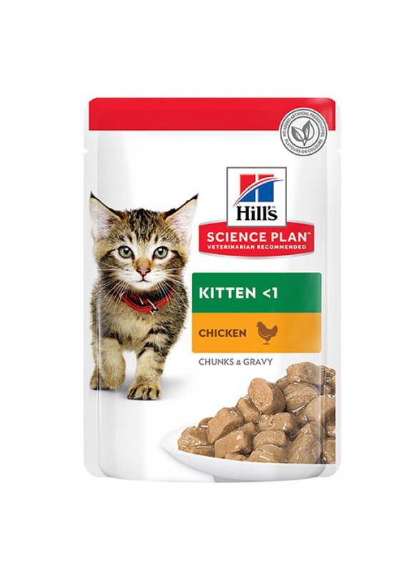 Hill's Science Plan Chicken Flavour Gravy Pouch Wet Kitten Food, 85g