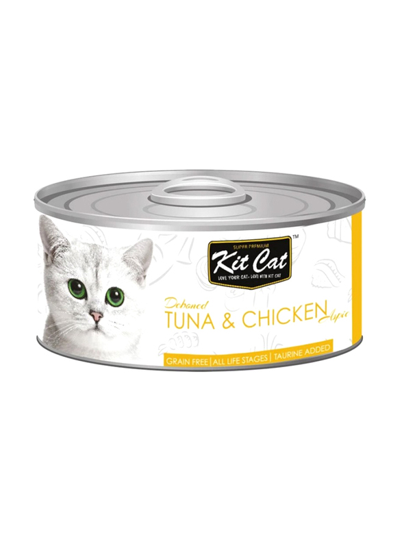 KitCat Tuna & Chicken Flavour Tin Wet Cat Food, 80g