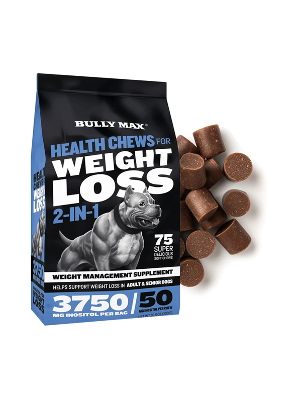 Bully Max Health Chews for Weight Loss, 300g, 75 Chews, Brown