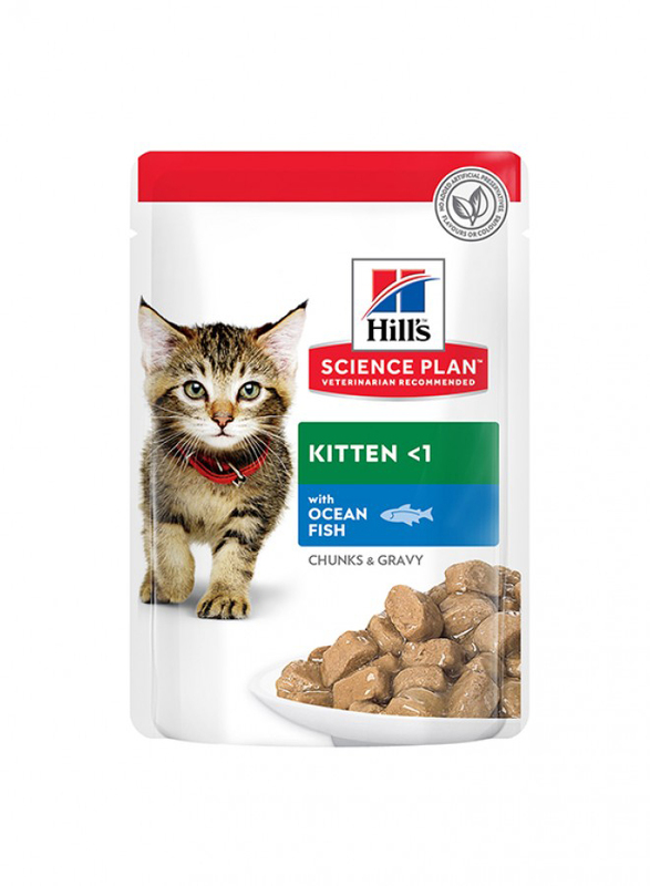 Hill's Science Plan Ocean Fish Flavour Pouch Wet Kitten Food, 85g