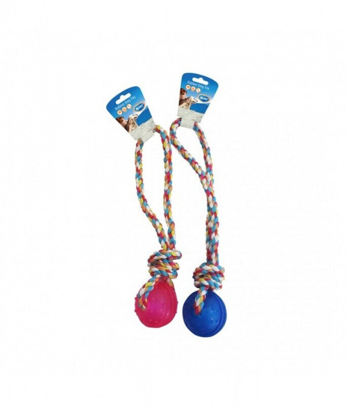 

Duvo+ DUVO Rubber Ball-Rope Handle Dog Toy - Mix Color - M