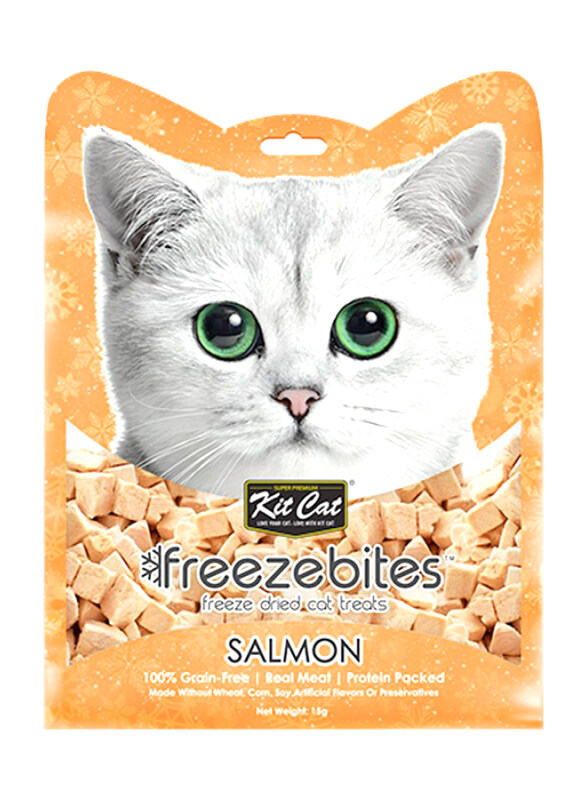 

KitCat Freezebites Dried Salmon Dry Cat Food, 15g