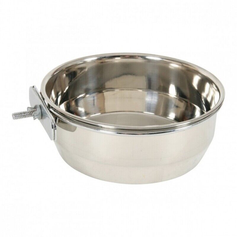 

Zolux Bird cage bowl - Rounded Stainless Steel - Screwed - 1.34L