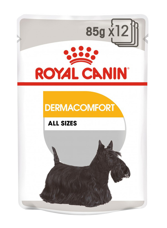 Royal Canin Mini Dermacomfort Care Dog Wet Food Pouch Box, 12 x 85g