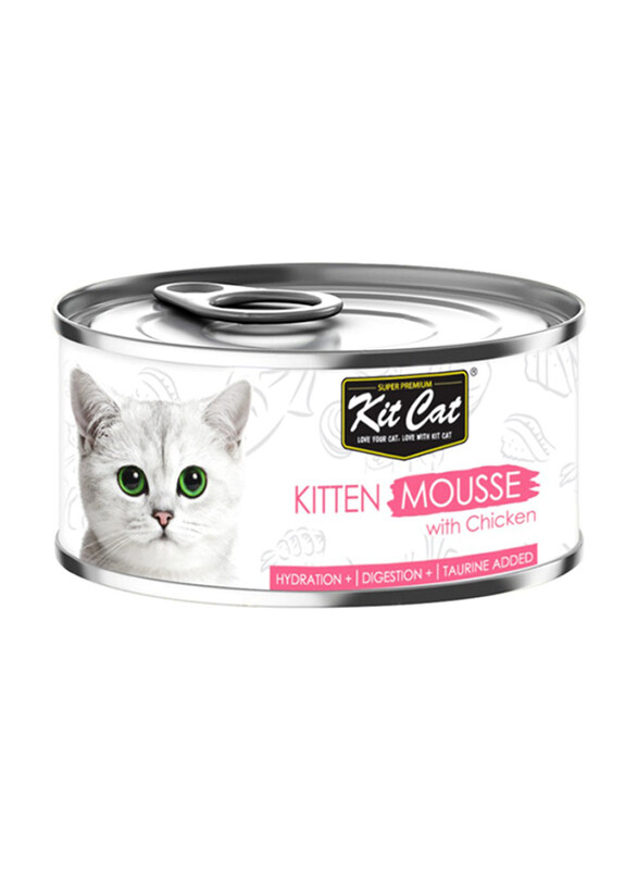 

KitCat Kitten Mousse Chicken Can Cat Wet Food, 24 x 80g