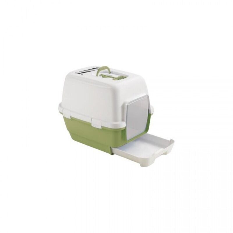 

Pawsitiv Emma Clever Clean CLOSED Cat Litter Box - Green - M