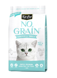KitCat Super Premium No Grain Chicken & Turkey Flavour Dry Adult Cat Food, 1Kg