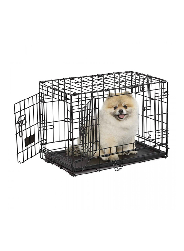 Midwest Crate Life Stage Double Door Dog Cage, 56cm, Extra Small, Black