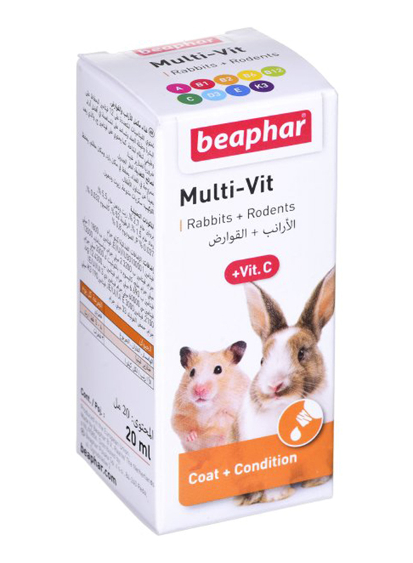 Beaphar Multi Vitamin for Rabbits & Rodents, 20g, Multicolour