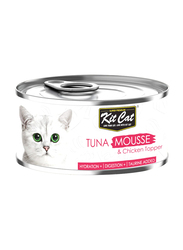 KitCat Tuna Mousse with Chicken Topper Can Wet Cat Food, 80g
