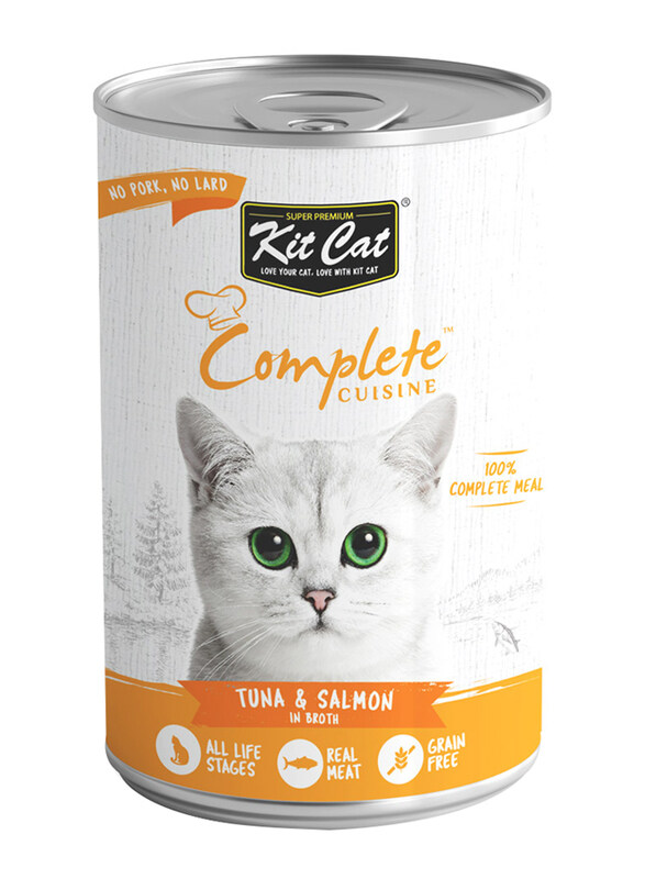 

KitCat Cat Complete Cuisine Tuna & Salmon In Broth Can Cat Wet Food, 24 x 150g