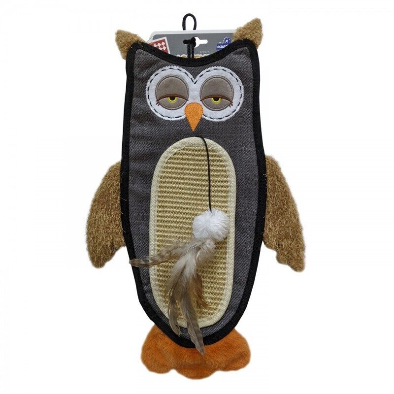 

GiGwi Cat Toy - Owl Scratcher with Catnip - Grey - S