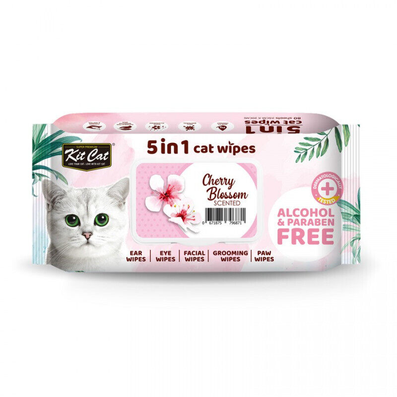 

KitCat Wipes - 5 in 1 - Cherry Blossom - 80pcs