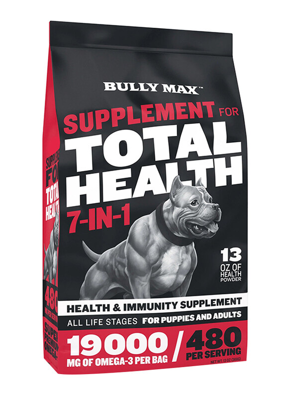 

Bully Max Total Health 7in1 Dog Supplement Powder, 368g, Multicolour