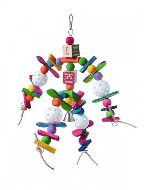 

Coollapet Bird Toy Wiffle Play - Colorful - M