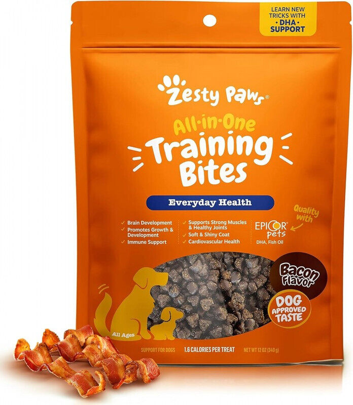 

Zesty Paws Dog Training Bites - Bacon - 12oz/340g