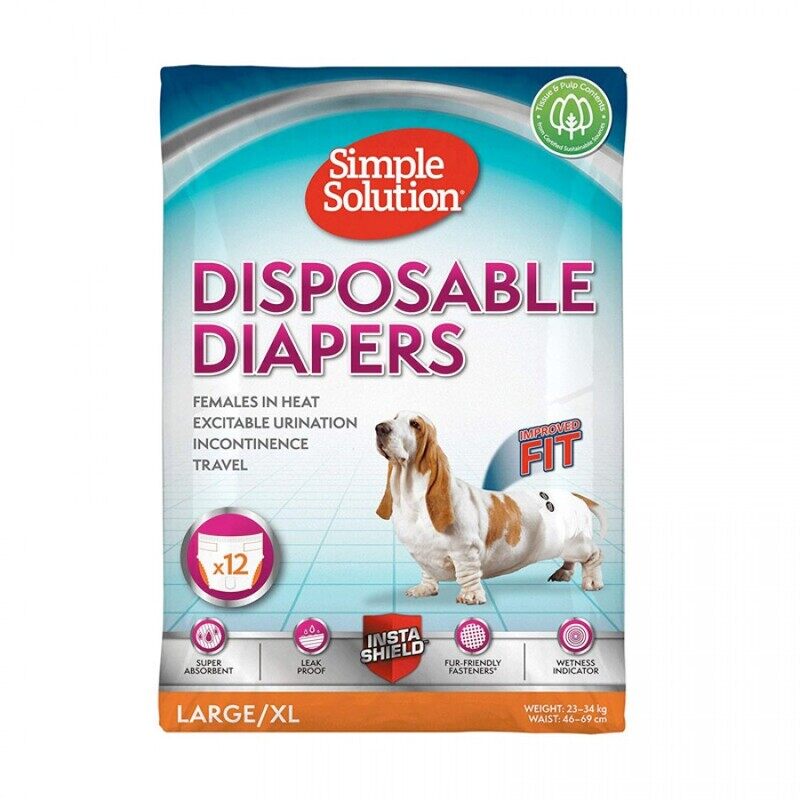 

SIMPLE SOLUTION Disposable Diapers - 12pcs - L/XL