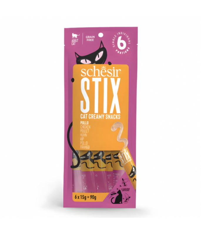 

Schesir Stix Cat Treat - Chicken - BOX - 12*(6*15g)