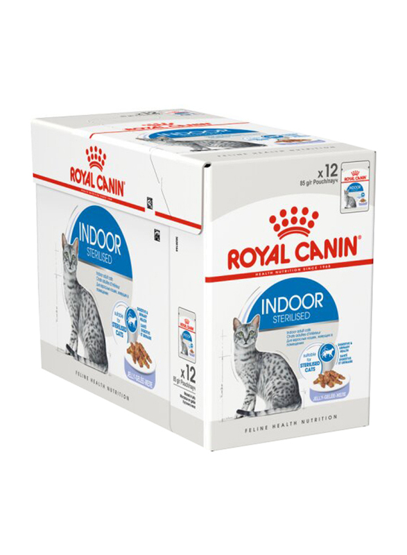 

Royal Canin Adult Indoor Sterilized Jelly Pouch Cat Wet Food, 12 x 85g