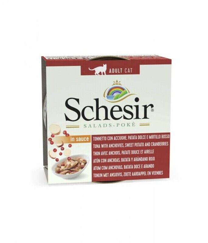 

Schesir Salad Cat - Tuna & Anchovy with Sweet Potatoes - Can - BOX - 14*85g