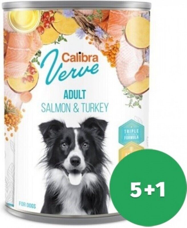 

Calibra Verve GF Adult Dog Salmon & Turkey - Can - BOX - 6*400g