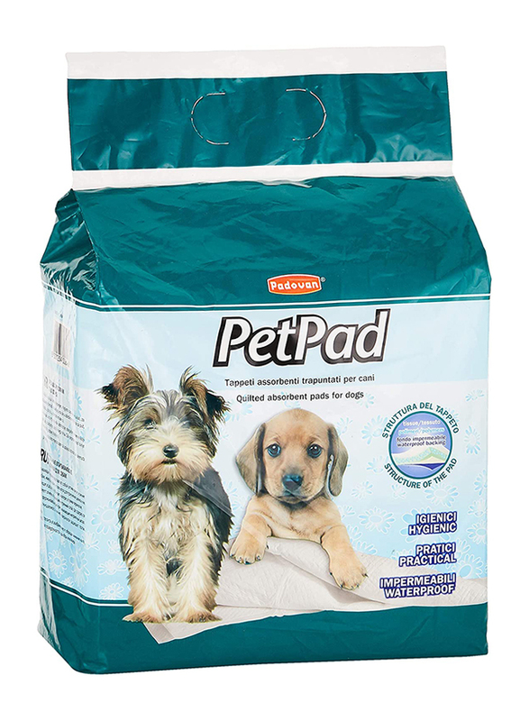 Padovan PetPad for Dogs, 60 x 60cm, 10 Pieces, Medium, White