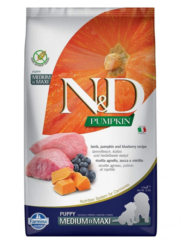 

Farmina N&D Prime Medium / Maxi PUPPY - Pumpkin, Lamb & Blueberry - 2.5kg