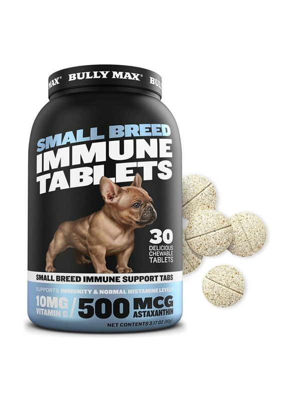 Bully Max Small Breed Tabs for Immune Support, 90g, 30 Tablets, Brown