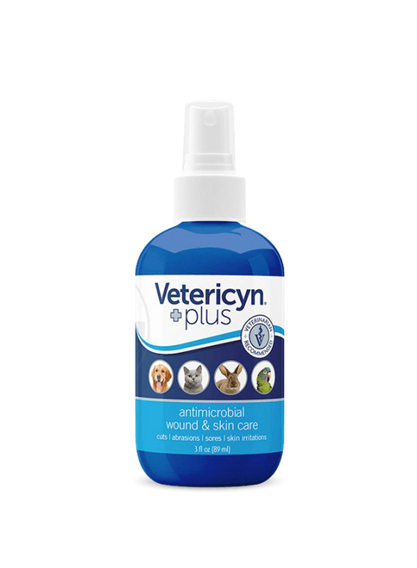 Vetericyn Plus Antimicrobial All Animal Wound and Skin Care, 89ml, White