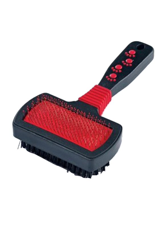 Padovan Pet Double Slicker Brush, Medium, Red/Black