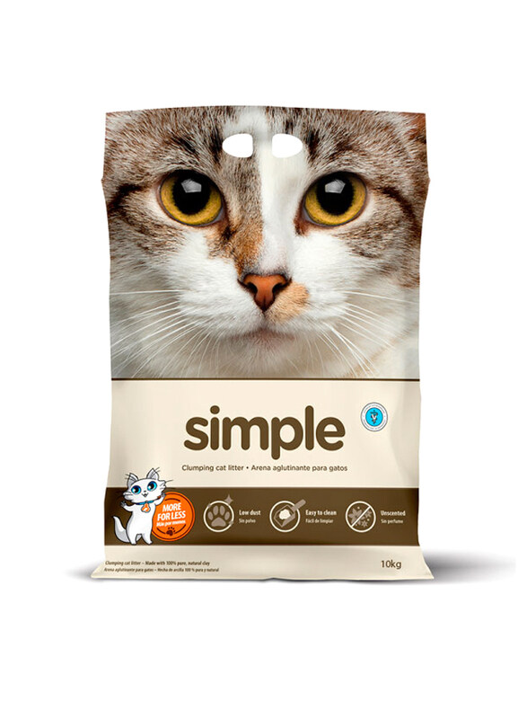 

Intersand Simple Unscented Clumping Cat Litter, 10Kg, Brown