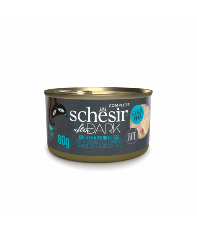 

Schesir After Dark Cat Pate - Chicken With Quail Egg - Can - BOX - 12*80g