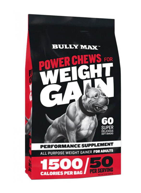 

Bully Max Power Chew Weight Gain Dog Dry Food, 60 Chews