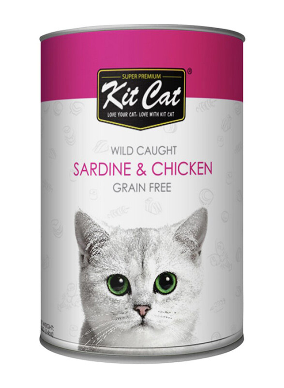 

KitCat Tin Wild Caught Sardine & Chicken Cat Wet Food, 24 x 400g
