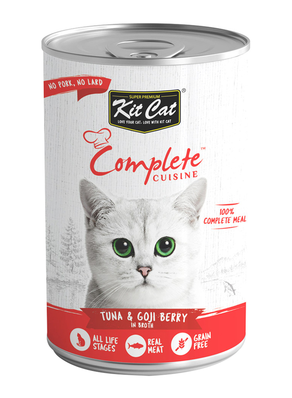 KitCat Cat Complete Cuisine Tuna & Goji Berry In Broth Can Cat Wet Food, 24 x 150g