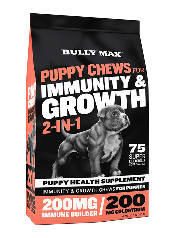 Bully Max Puppy Chews for Immunity and Growth, 300g, Multicolour