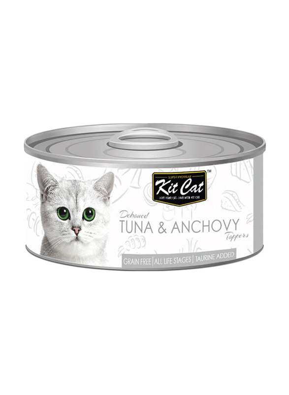 KitCat Cat Tuna & Anchovy Can Cat Wet Food, 24 x 80g