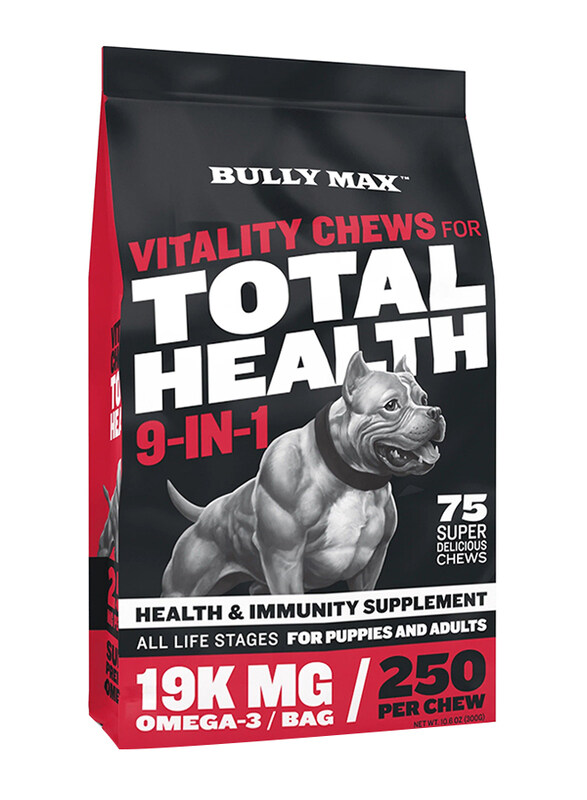 

Bully Max Total Health 9in1 Vitality Dog Chews, 300g, Multicolour