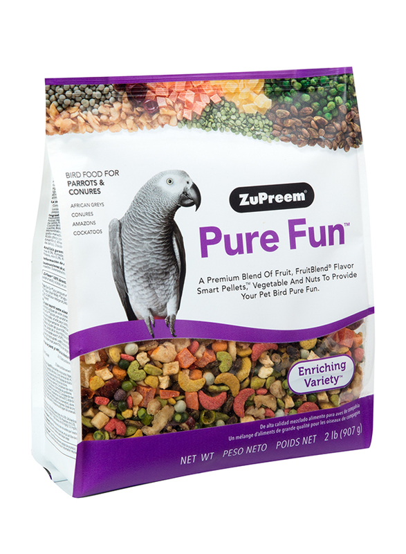 ZuPreem Pure Fun for Parrot and Conures Dry Food, 907g