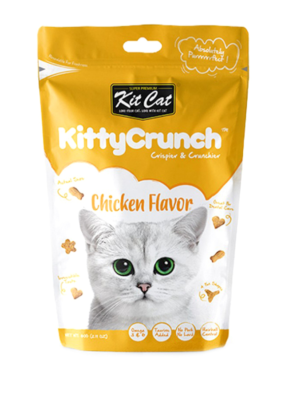 KitCat Kitty Crunch Chicken Dry Cat Food, 60g