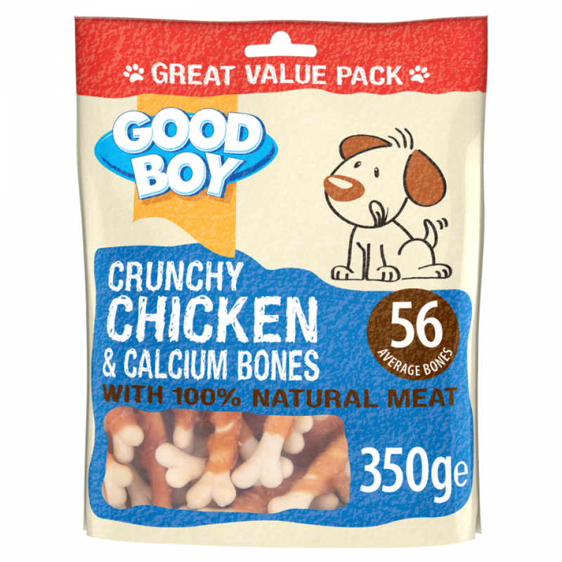 

Good Boy Dog Treat - Chicken & Calcium Bones - Value Pack - 35pcs - 350g