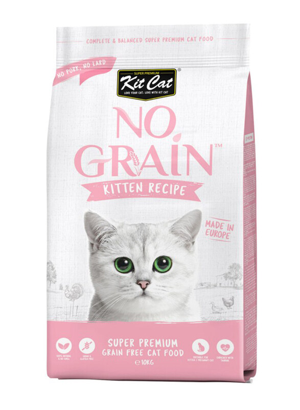 

KitCat Super Premium Kitten No Grain Poultry Cat Wet Food, 10 x 1 Kg