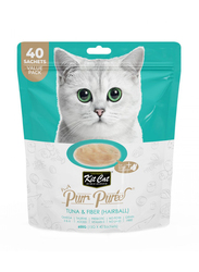 KitCat Tuna & Fiber Hairball Wet Cat Food, 40 x 15g