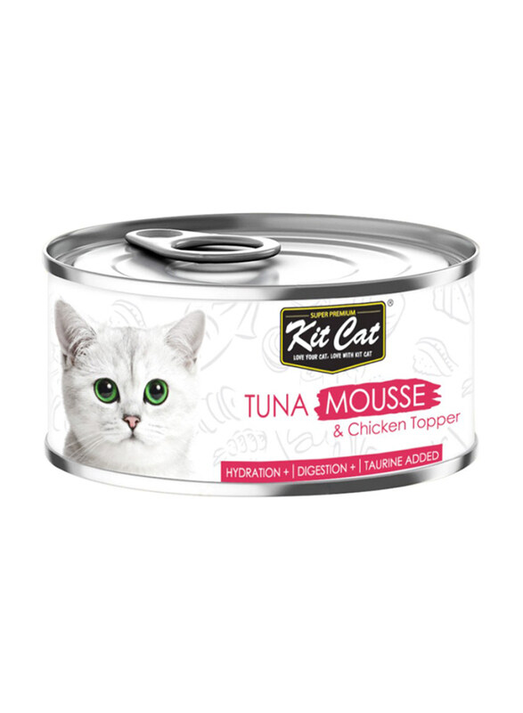 

KitCat Tuna Mousse with Chicken Topper Can Cat Wet Food, 24 x 80g