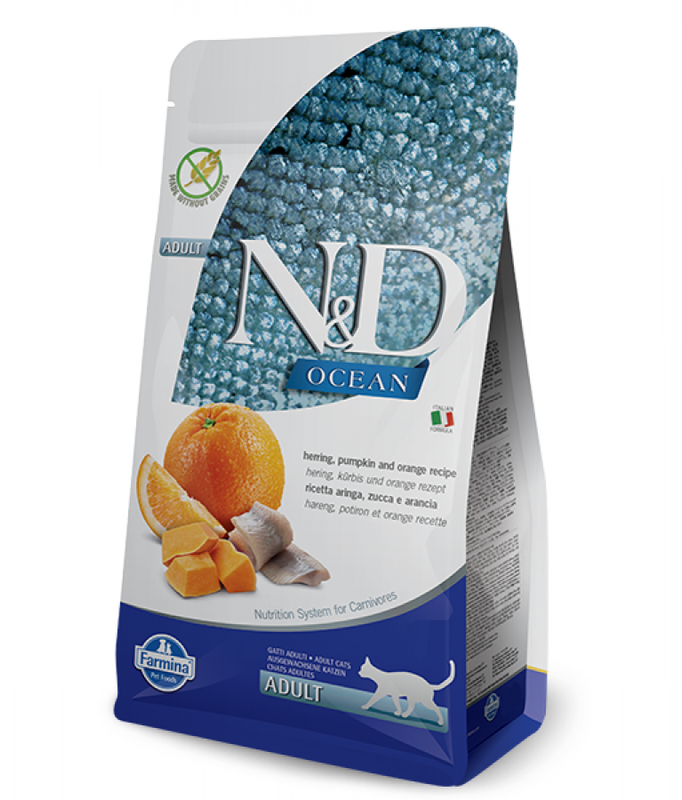 

Farmina N&D ADULT CAT - Herring, Pumpkin & Orange - 1.5kg