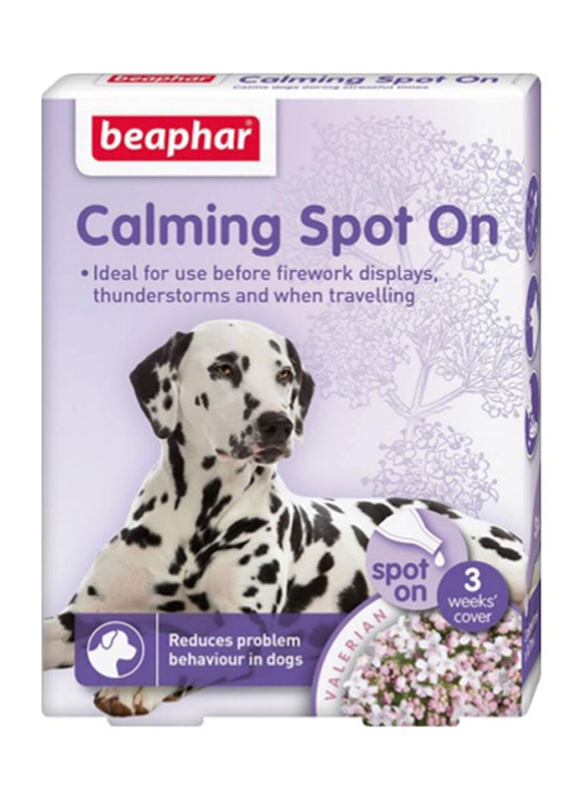 Beaphar Calming Spot on for Dog, 3 Count, Purple