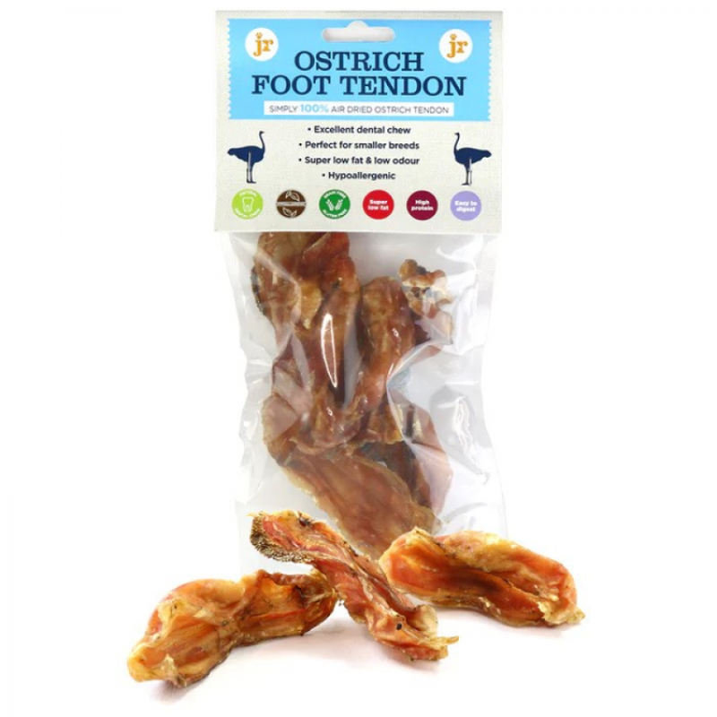 

JR Dog Treat - Ostrich Foot Tendon - 5pcs